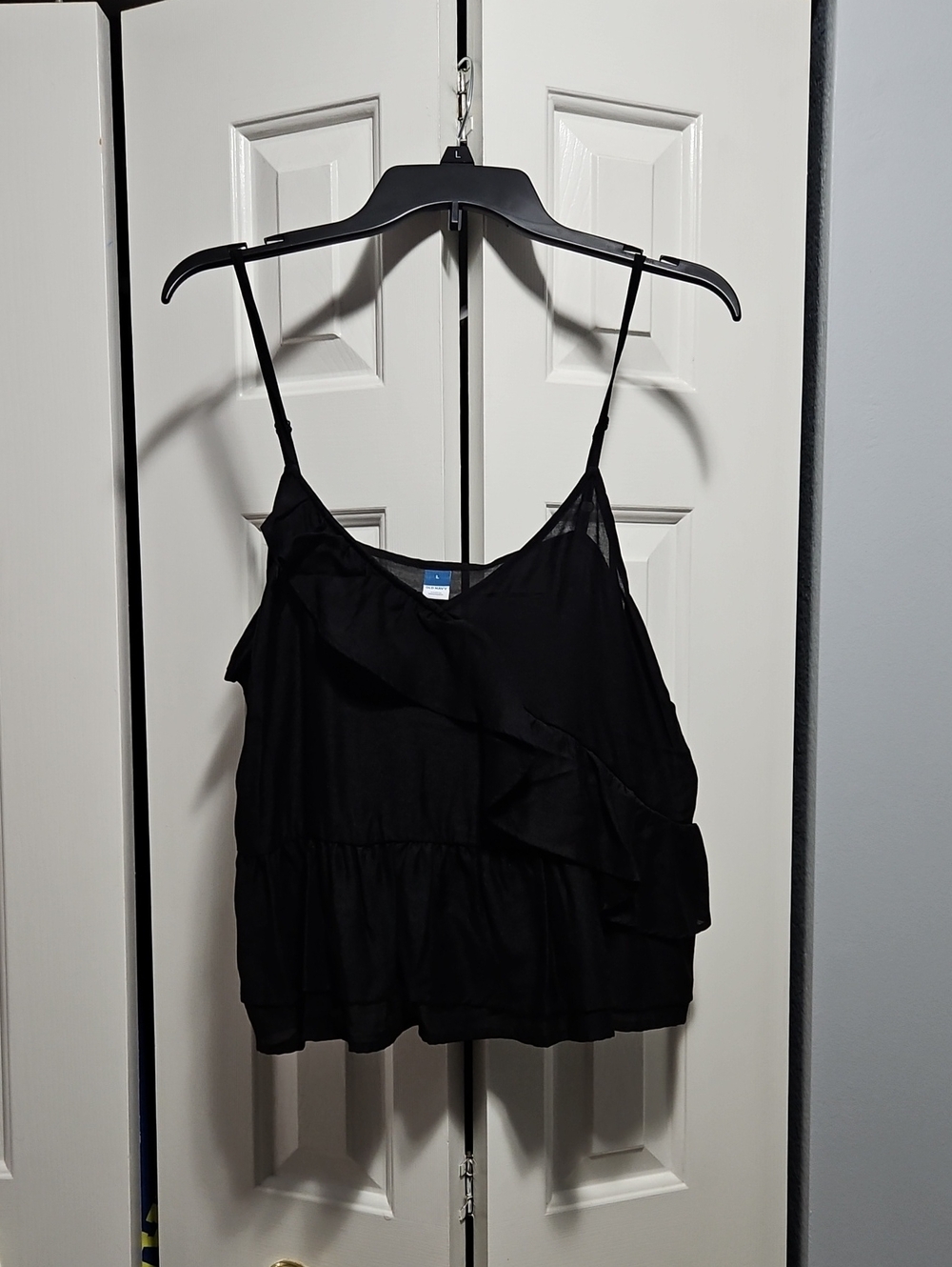 NWT Old Navy Ruffle Black Cami Tank Top